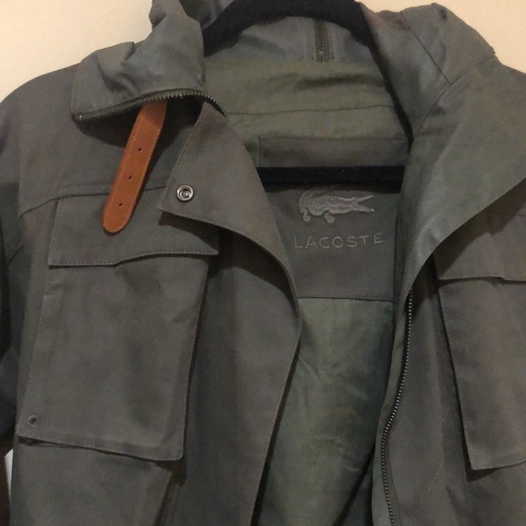 Lacoste Utility Jacket with Leather Trim - Picture 6 of 12